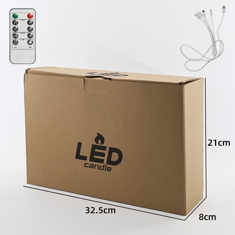 アクリル充電式リモコン LED 電子キャンドルライト結婚式無煙雰囲気ライトホリデーパーティーコンサートレイアウト|undefined