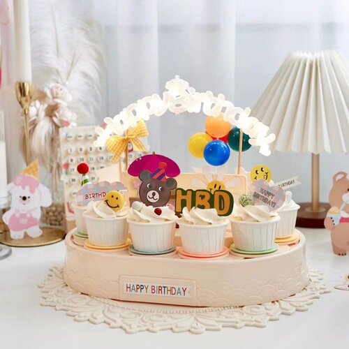 Valentine's Day Love Happy Birthday Light Brand Cake Baking Decoration Ornaments LED Lights Warm Lights Adjustable Light String