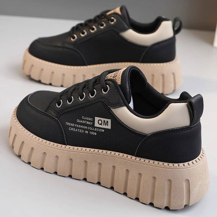 2025 zapatos de mujer de primavera nuevos zapatos blancos transpirables para niños zapatos deportivos de plataforma coreana de todo fósforo zapatos de deporte casuales zapatos de moda image 3