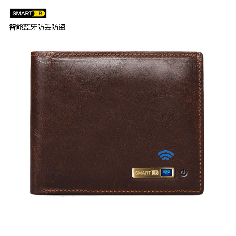 2020 new men's wallet anti-lost leather...