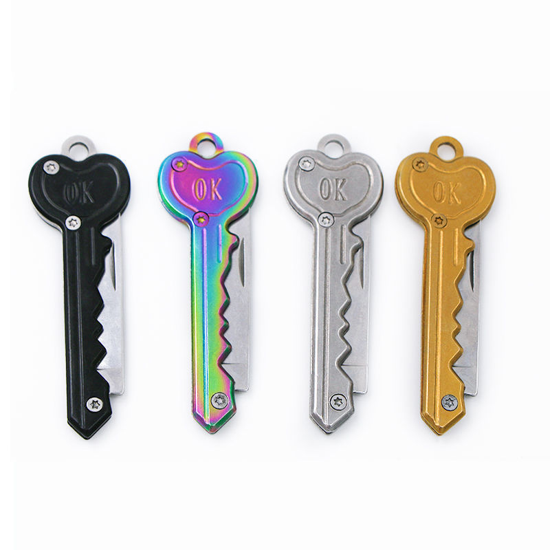 户外水果刀折叠快递开箱刀钥匙扣不锈钢防身便携袖珍随身迷你小刀