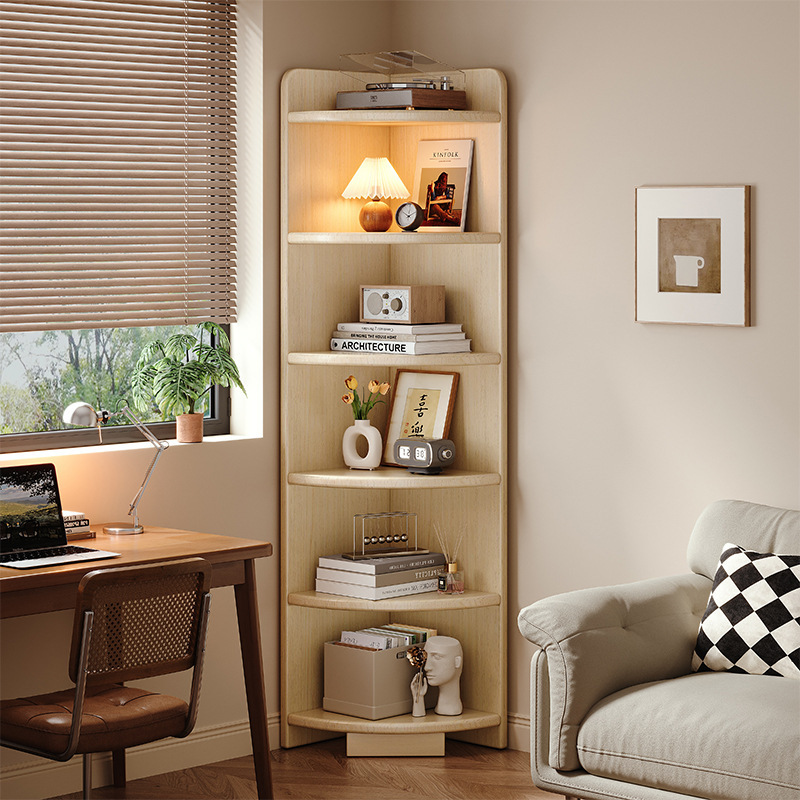 Estantería de la esquina del piso al techo Estante de la estantería Sala de estar Estante de la esquina del hogar Dormitorio Gabinete estrecho Estante de pie Gabinete de la esquina Estante de la esquina