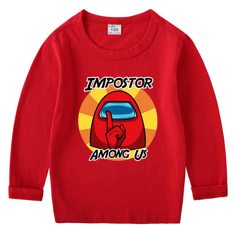 Demi-season children's T-shirt with a round collar