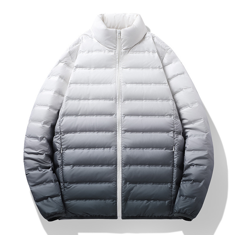 Men's Clothing Winter Clothing New Men's Short Hooded Jacket Trendy Brand Solid Color 60 White Duck Down Warm Top_voghion.com