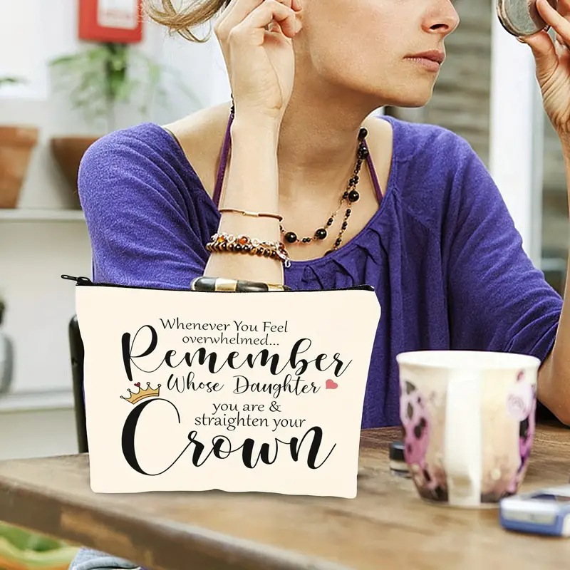 Transfronterizo Amazon Temu Venta caliente popular carta bolsa de cosméticos regalo bolsa de cremallera impermeable de lino bolsa de cosméticos regalo