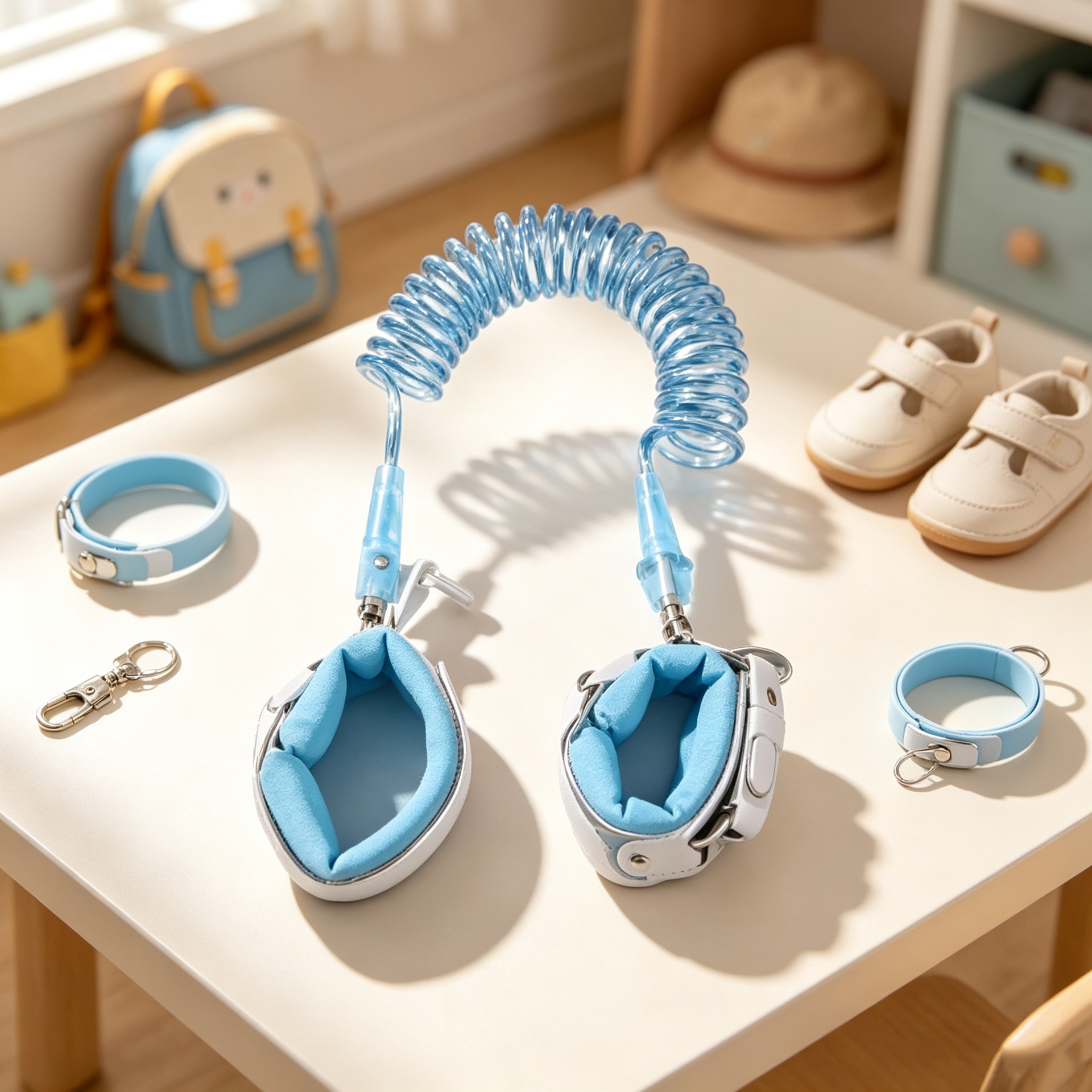 Outdoor Anti-Loss Spring Rope for Walking with Children, Anti-Loss Wristband for Toddlers, Child Safety Rope for Traveling
