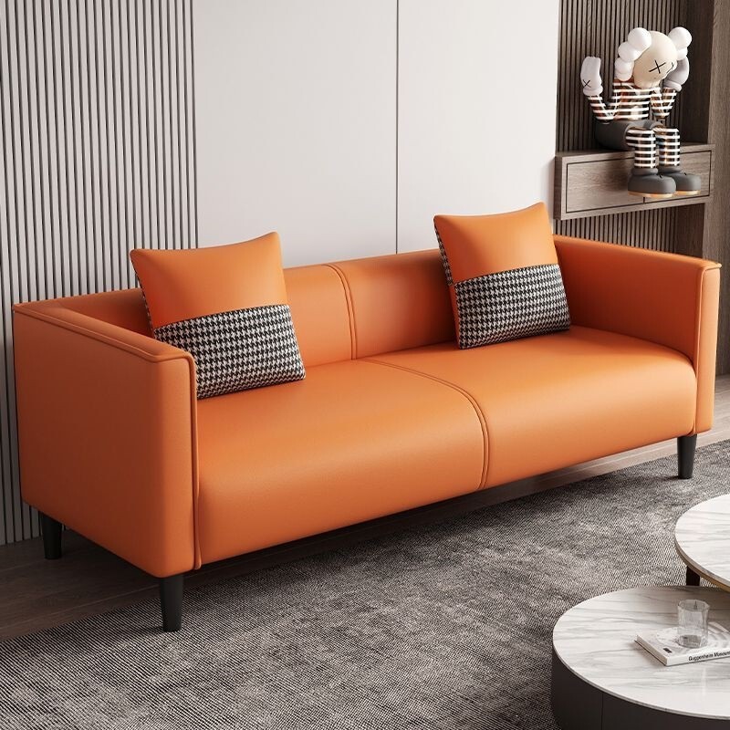 New living room sofa, simple and modern, made with tech fabric, suitable for beauty salons, rental apartments, and small spaces; cat-scratch resistant leather sofa New living room sofa, simple and modern, made with tech fabric, suitable for beauty salons, rental apartments, and small spaces; cat-scratch resistant leather sofa