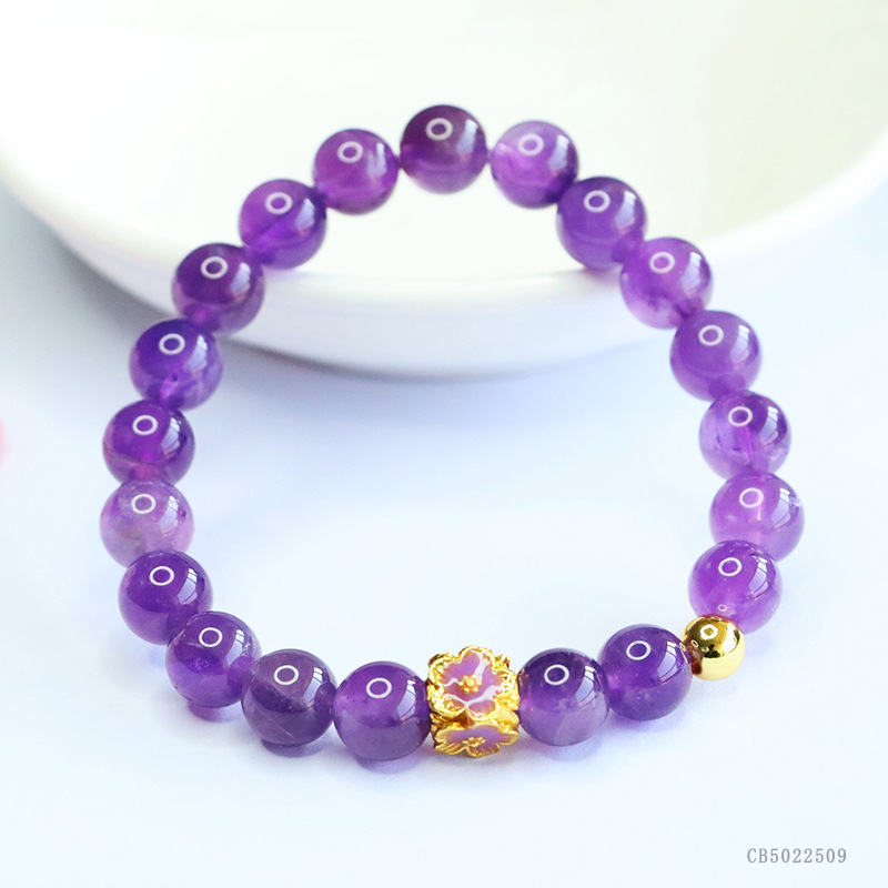 자수정 사계절 꽃팔찌 (CB 5022509 ）