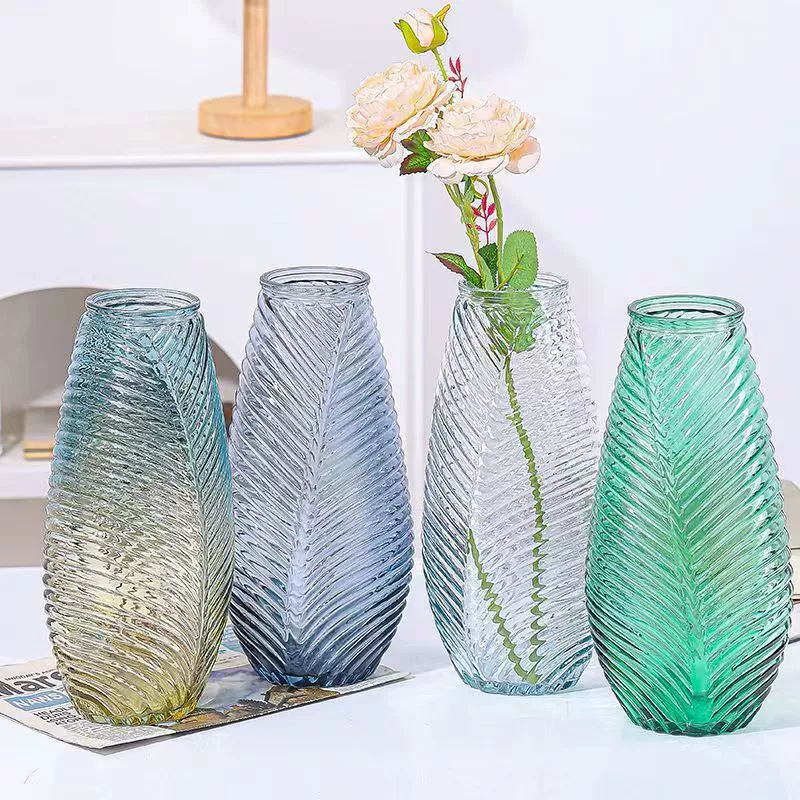 Европейский стиль креативные листья стеклянная ваза для дома вода цветы бутылки отель декоративная ваза для гостиной украшения