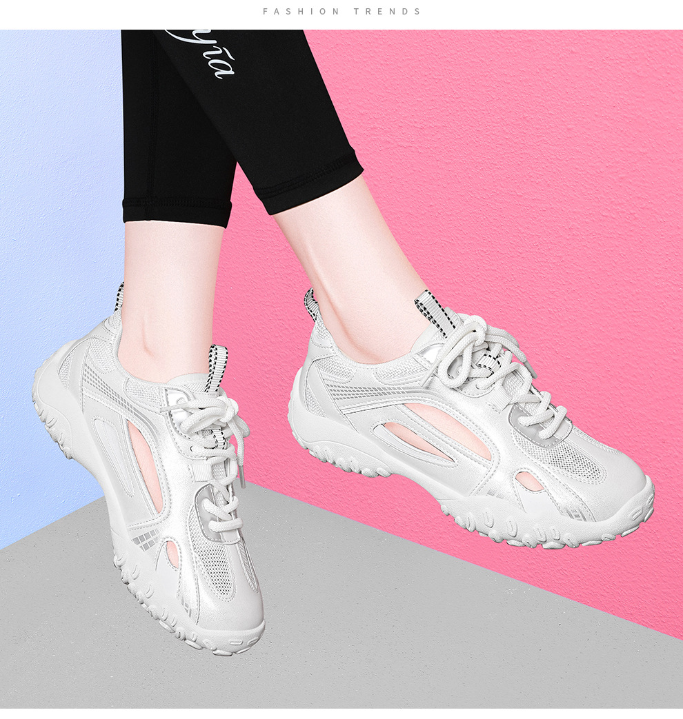 Giày sneaker nữ lưới rỗng thoáng khí mùa hè 2025 — JST 7216m màu, JST 7216 bạc chi tiết 11