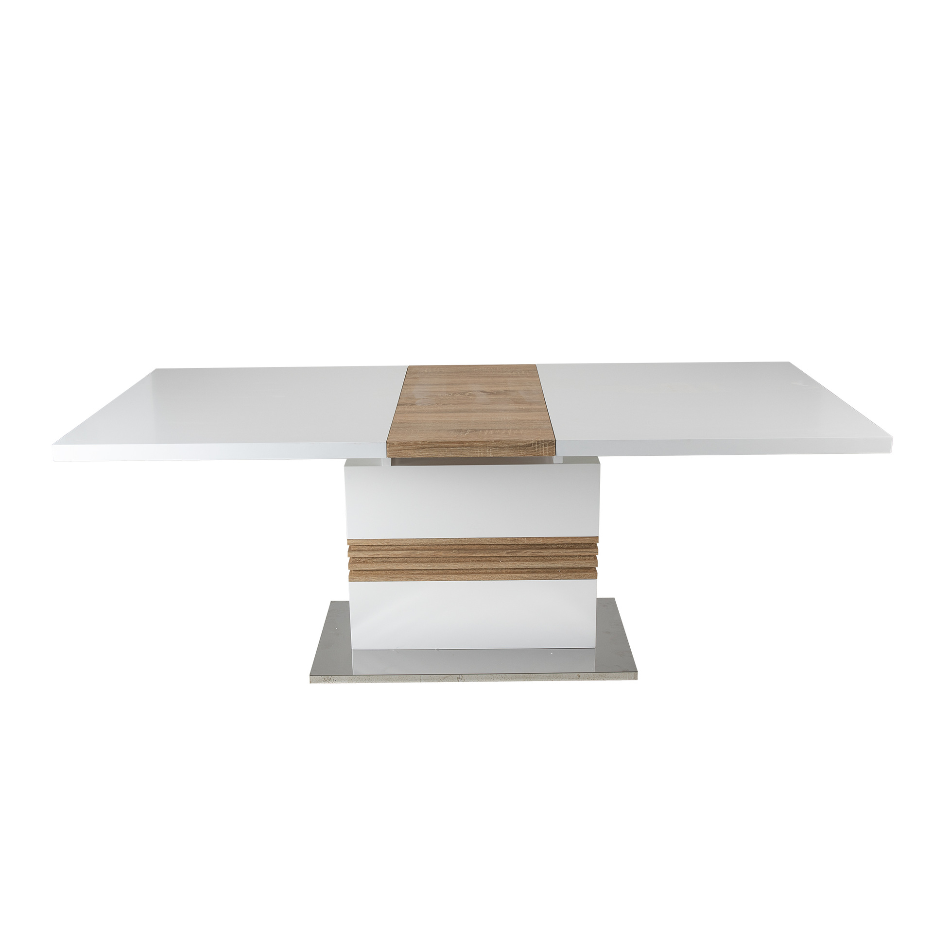 Mesa de Comedor Extensible de Madera Maciza para Restaurante