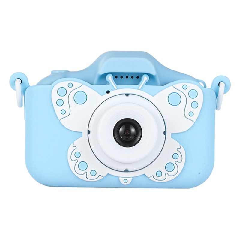 Nuevos niños digital pequeña cámara réflex frontal y trasera HD de doble cámara de dibujos animados mini cámara puede tomar fotos y videos