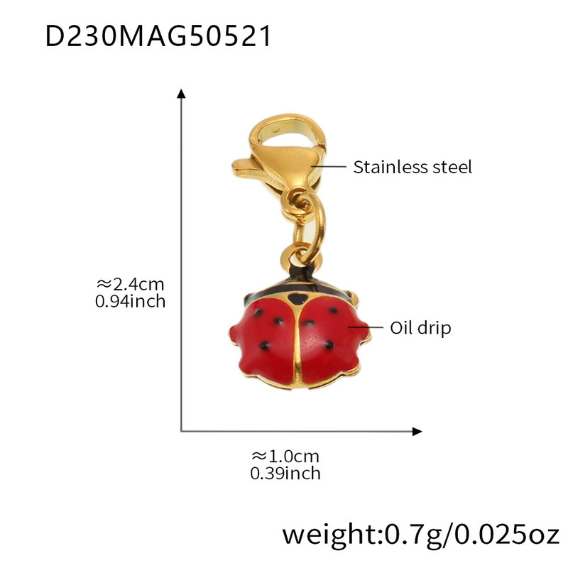 Mili メッキ 18 K 厚いゴールド DIY エナメル釉シングルペンダントニッチファッションパーソナライズされたマリンアクセサリー卸売|undefined