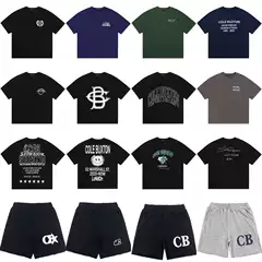 Cross border COLEBUXTO American fashion brand men's and women's letter couple print loose T-shirt summer round neck short sleeved shirt