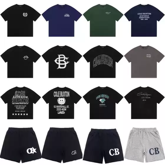 Cross border COLEBUXTO American fashion brand men's and women's letter couple print loose T-shirt summer round neck short sleeved shirt