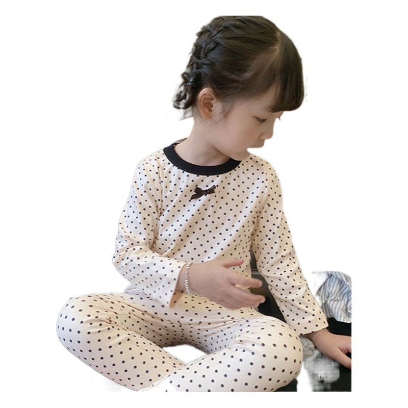 Pijamas para niños traje de manga larga pijamas estilo princesa femenina dibujos animados niños medianos y grandes madre e hija padre-hijo homewear camisa de fondo