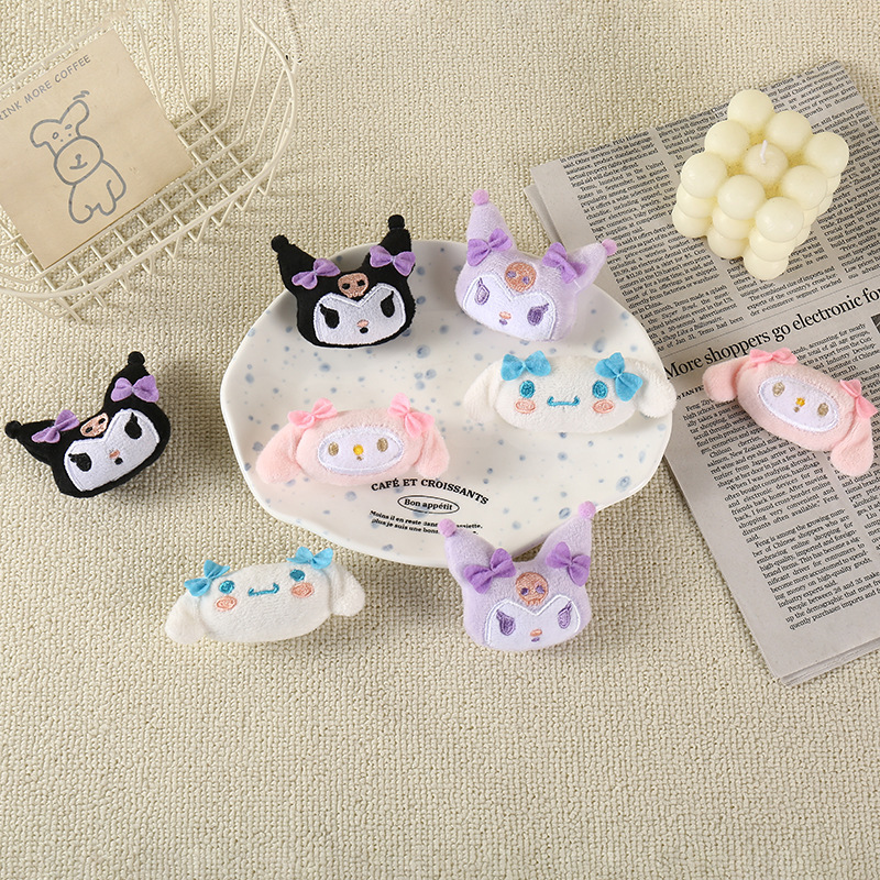 Cute Cartoon Kuromi My Melody Cinnamoroll Hairpin Accessories Gloves Scarf Shoes Socks Bow Hair Ornaments