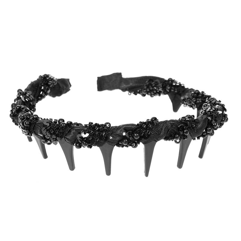 Diadema de pelo roto de malla de todo fósforo coreano, diadema de uso diario para mujeres, accesorios para el cabello, tocado de moda de alta gama