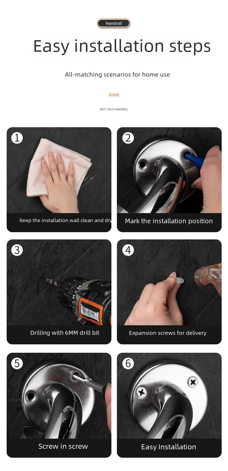 Anti-Slip Stainless Steel Handrail 16