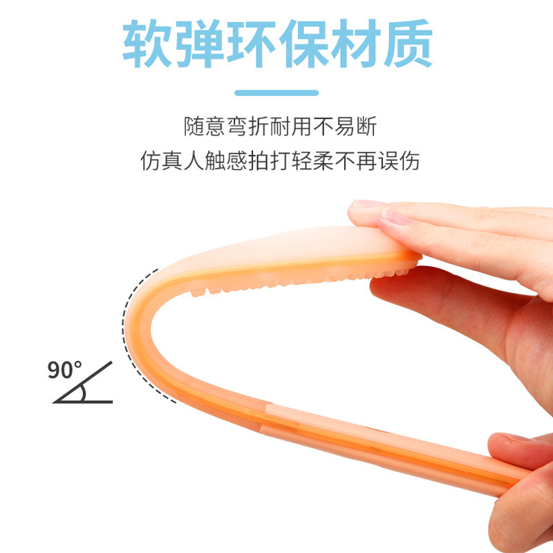 经络养生拍打捶背按摩硅胶拍打器 加长锤背懒人多功能敲打拍痧板|undefined
