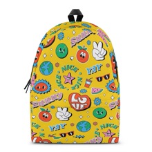速卖通新款卡通印花来图印制学生书包全印花拉链儿童背包工厂货源