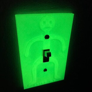 Colorful Fluorescent Switch Board, Luminous Technology Light-Storing Material, Automatically Turns on Blue/Green Light in the Dark
