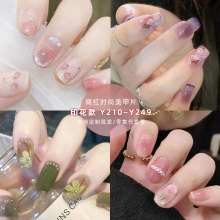 穿戴甲指甲贴片长短款高级感美甲片成品穿戴式甲贴春夏秋冬款甲片