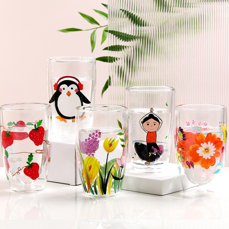 그린 더블 레이어 컵 하이 5 피스 세트