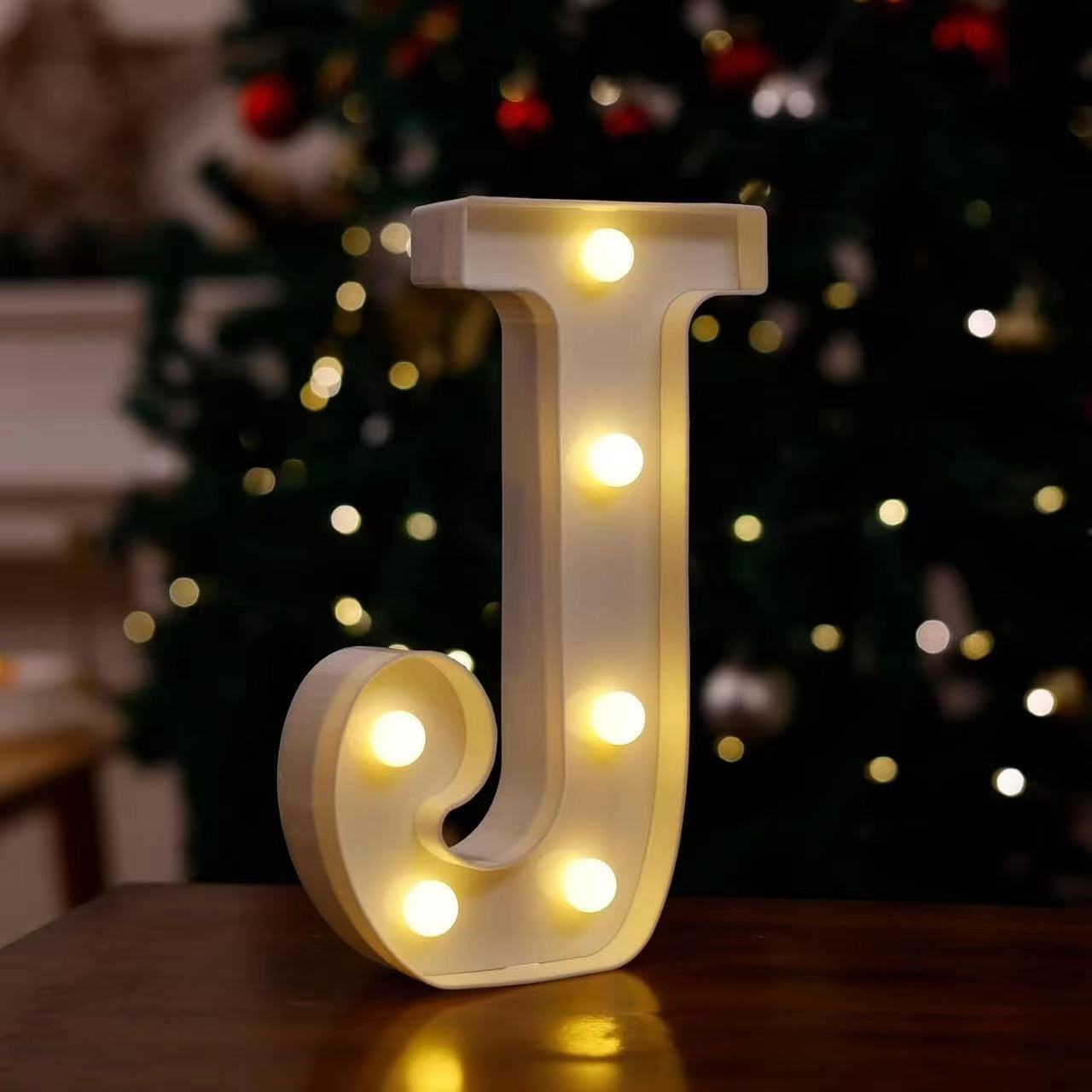 Lámpara LED de Letras y Números de PVC Decorativa para Fiestas y Bodas image 14