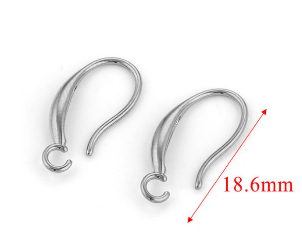 ステンレス鋳造耳フックソフトイヤリングはチタン鋼欧米で流行しているDIYアクセサリーの手作りを調節できる