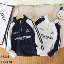 25秋款中大童立领半拉链针织卫衣韩版童装半高领长袖套头衫ll8301