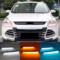 Подходит для Ford 13-16 крылатых тигров дневные фонари рулевого управления дневные ходовые огни широкие огни противотуманные фары
