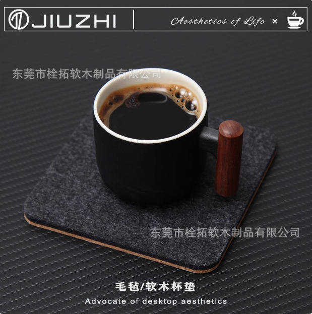 コルクフェルトコースター断熱パーマ防止オフィスデスクトップ環境保護吸水茶マットコーヒーマット木製コースター|undefined