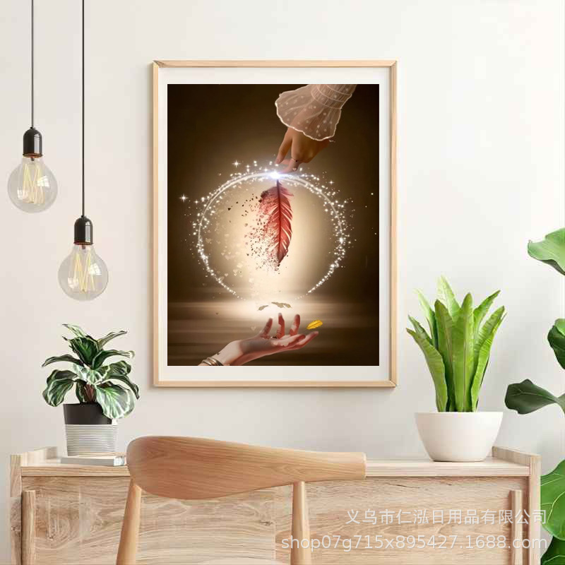 Nueva pintura diamante bricolaje Día de San Valentín conjunto romántico diamante completo ladrillo pintura Cruz puntada pintura decorativa transfronteriza fábrica al por mayor
