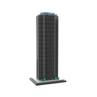 跨境热卖现货小颗粒MOC163118拼装积木玩具巴黎蒙帕纳斯建筑模型