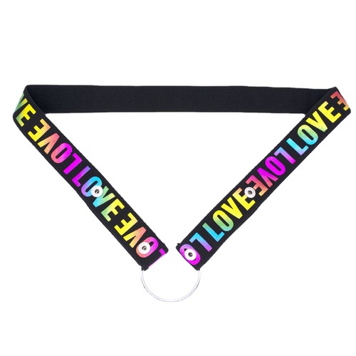 Men's CB lock auxiliary belt two-way wide letter chastity lock fixed belt elastic elastic GAY underwear hanging ring makes it look bigger