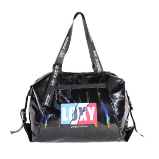 Outdoor Camping Style Travel Bag Ultra-Thin Foldableable Nylon Waterproof Luggage Bag Black Plaid Leather Membrane Yoga Fitness Bag
