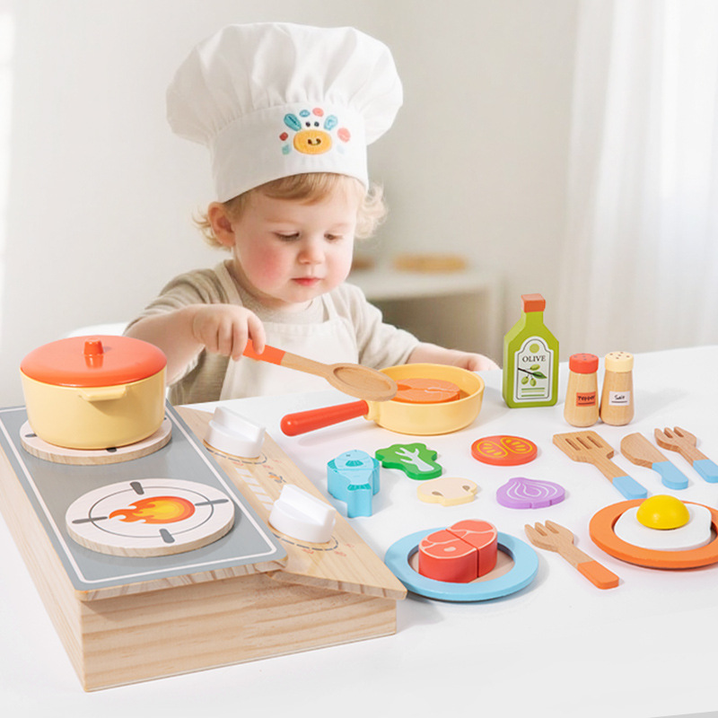 CPC / CE transfronterizo para niños en la casa de simulación de cocina de madera de cocina de cocina