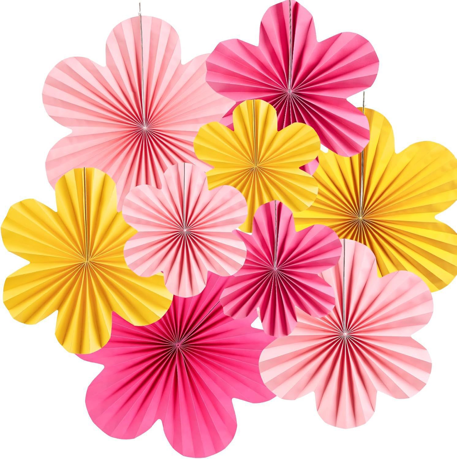 Flores transfronterizas decoración de ventilador de papel fiesta de cumpleaños ventana de fondo decoración de pared colgante ventilador tridimensional flor de ventilador plegable