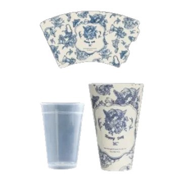 Séptimo color cordier leche de té helado taza de té de leche artefacto de embalaje de flores taza fija florista diy hecha a mano