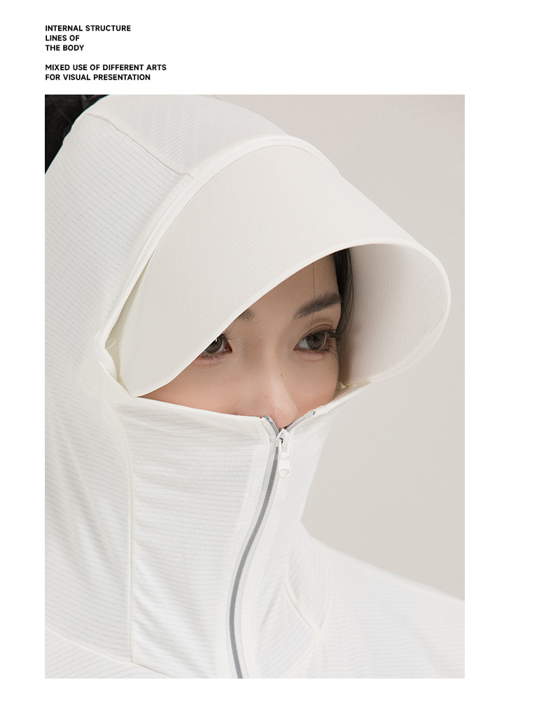 【中国直邮】奢笛熊 夏季原纱防紫外线户外骑行开车冰丝质感外套防晒服防晒衣   女款 远峰蓝 M