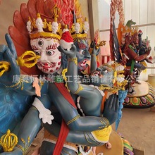 藏式密宗佛像纯铜普巴金刚铜佛像护法神像藏传马头金刚铜像摆件