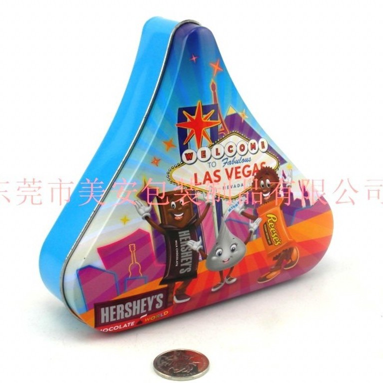 好时巧克力铁盒 糖果罐 马口铁食品包装盒卷边铁盒生产厂家