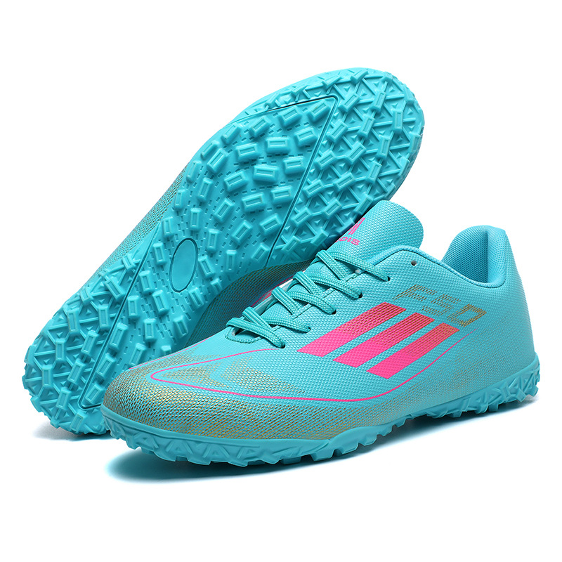 2025 nuevos zapatos de fútbol transfronterizos para hombres y mujeres, zapatos de entrenamiento de entrenamiento de clavos de clavos de juventud