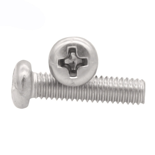 304 stainless steel pan head cross screw M5 M6 M8 M10 M12 half round head YB818 round head machine thread screw