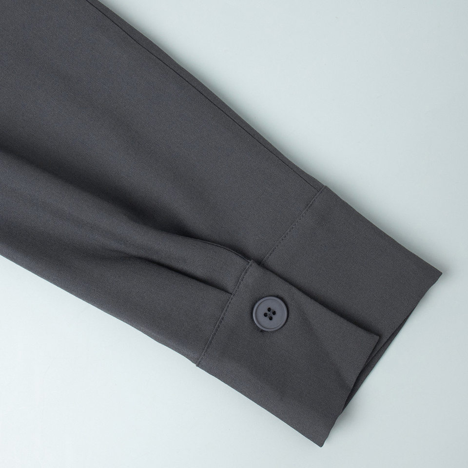 Bộ vest nữ áo khoác dài tay kèm quần short, form rộng thanh lịch công sở — màu xám chi tiết 11