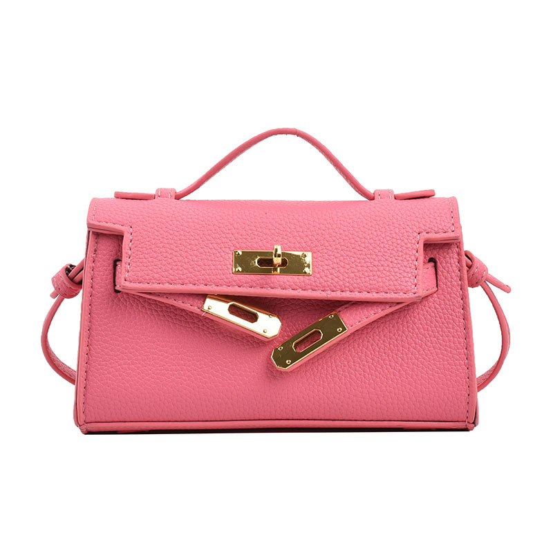 Mini bolso Kelly transfronterizo para niños, bolso de hombro tipo bandolera de un solo hombro con lápiz labial familiar de moda versión coreana de otoño 2023 para mujer