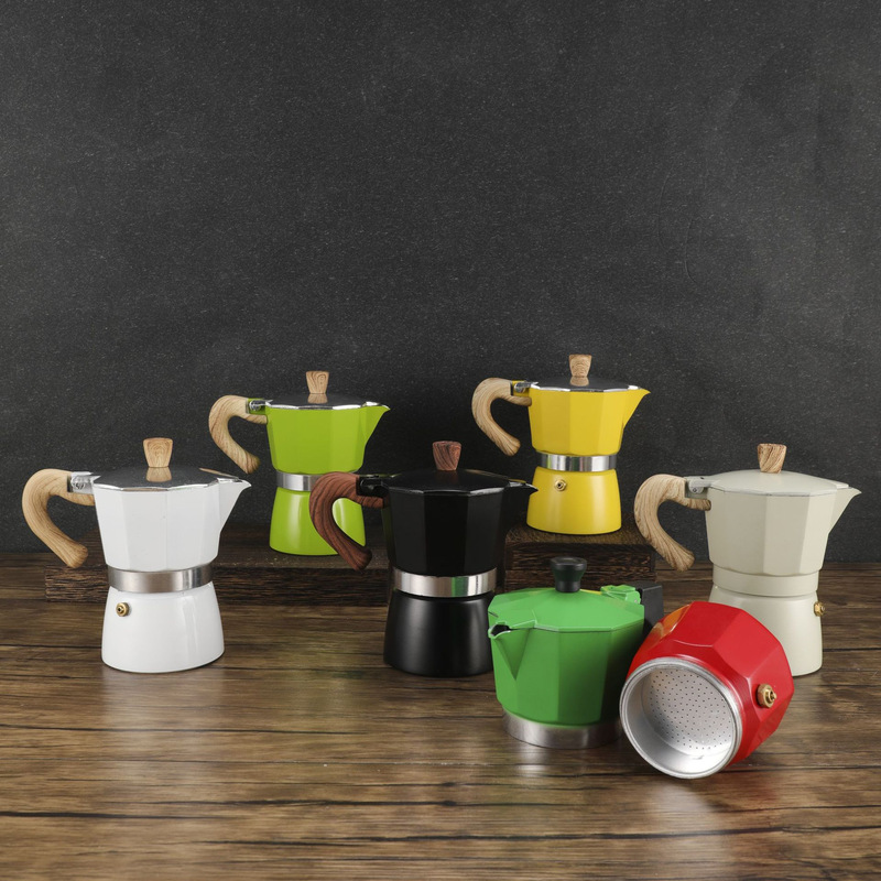 Hot-Selling Aluminum Moka Pot Cross-Border Manufacturer In-Stock Italian-Style Outdoor Octagonal Coffee Maker for Home Use and Camping Hot-Selling Aluminum Moka Pot Cross-Border Manufacturer In-Stock Italian-Style Outdoor Octagonal Coffee Maker for Home Use and Camping