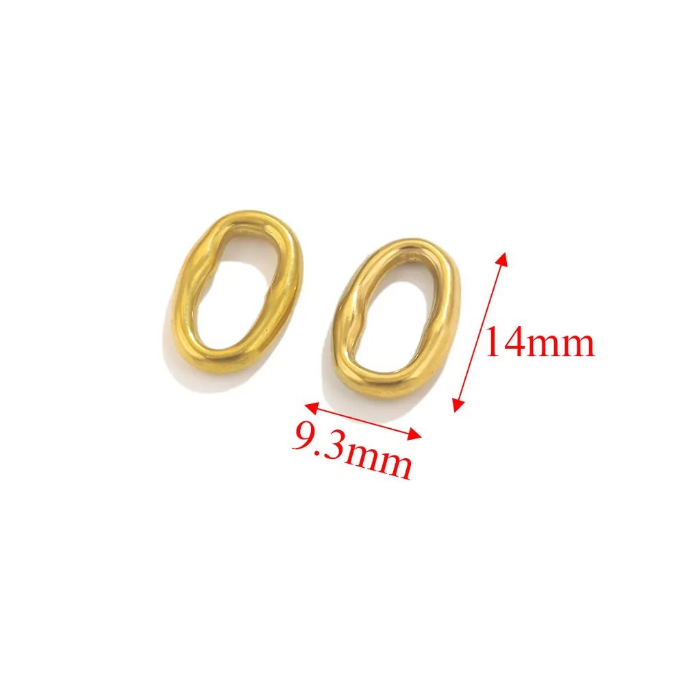 Acero inoxidable transfronterizo 18K frío INS estilo simple irregular redondo conjunto de cadena de bricolaje accesorios