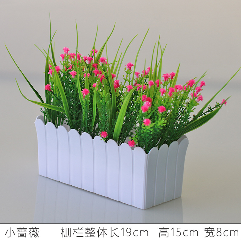 Flor artificial jardín de flores de plástico traje de valla de flores artificiales decoración de la ventana interior y exterior decoración floral decoración de la Mesa maceta flor